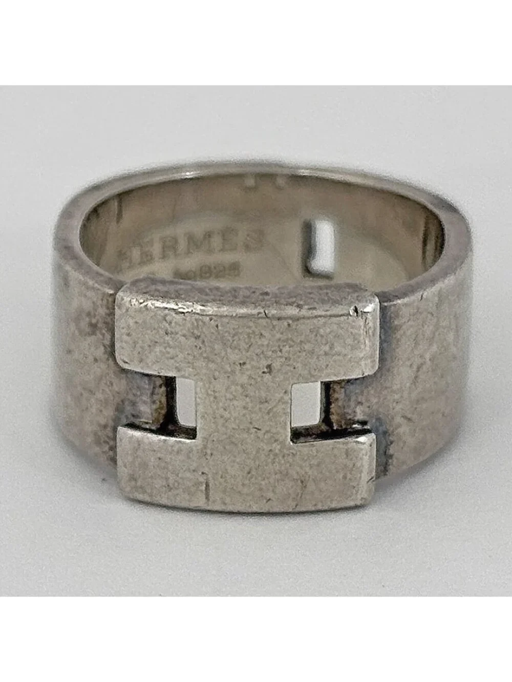 Hermes Cles Ring Logo 925 Sterling Silver
